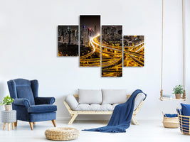 modern-4-piece-canvas-print-shanghai-at-night