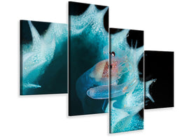 modern-4-piece-canvas-print-shrimp-in-a-blue-sponge