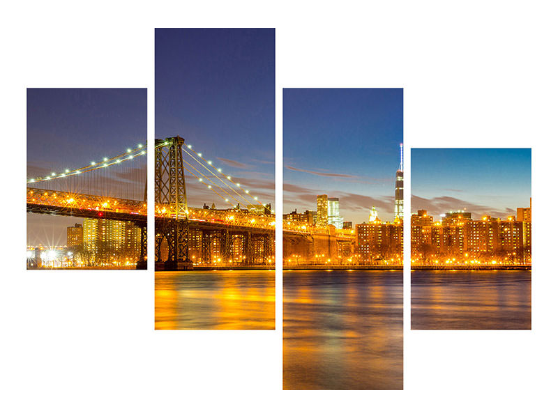 modern-4-piece-canvas-print-skyline-ny-williamsburg-bridge