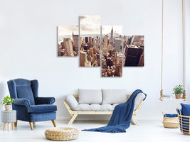 modern-4-piece-canvas-print-skyline-over-the-roofs-of-manhattan