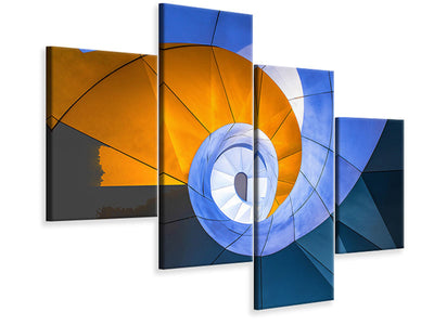 modern-4-piece-canvas-print-snail-stairs