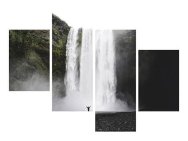 modern-4-piece-canvas-print-spectacular-waterfall