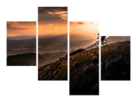 modern-4-piece-canvas-print-sunset-ride