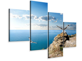 modern-4-piece-canvas-print-the-seagulls-and-the-sea