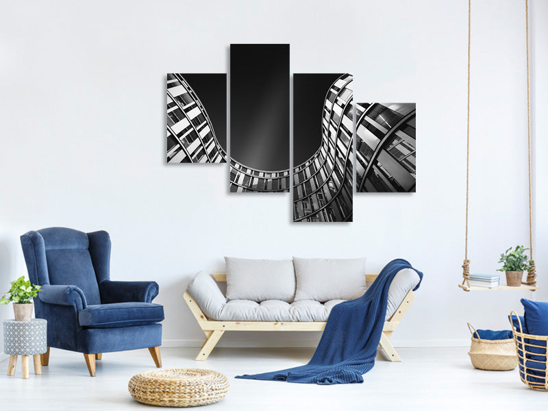 modern-4-piece-canvas-print-the-silver-wave