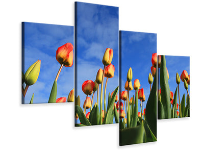 modern-4-piece-canvas-print-tulips-tower-to-the-sky