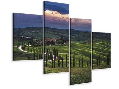 modern-4-piece-canvas-print-tuscany-crete-senesi