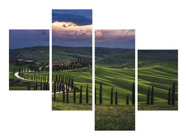 modern-4-piece-canvas-print-tuscany-crete-senesi