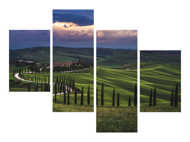 modern-4-piece-canvas-print-tuscany-crete-senesi