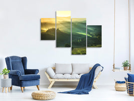 modern-4-piece-canvas-print-tuscany-val-dorcia-sunrise