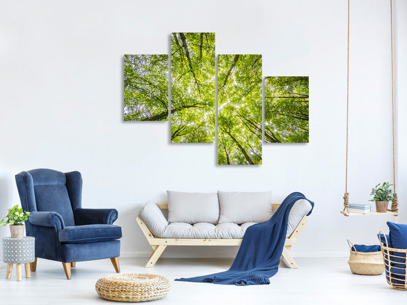 modern-4-piece-canvas-print-under-the-treetops