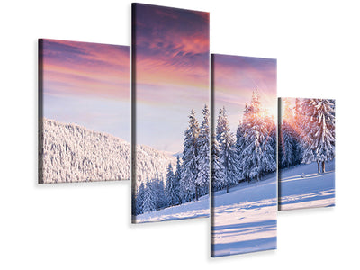 modern-4-piece-canvas-print-winter-landscape