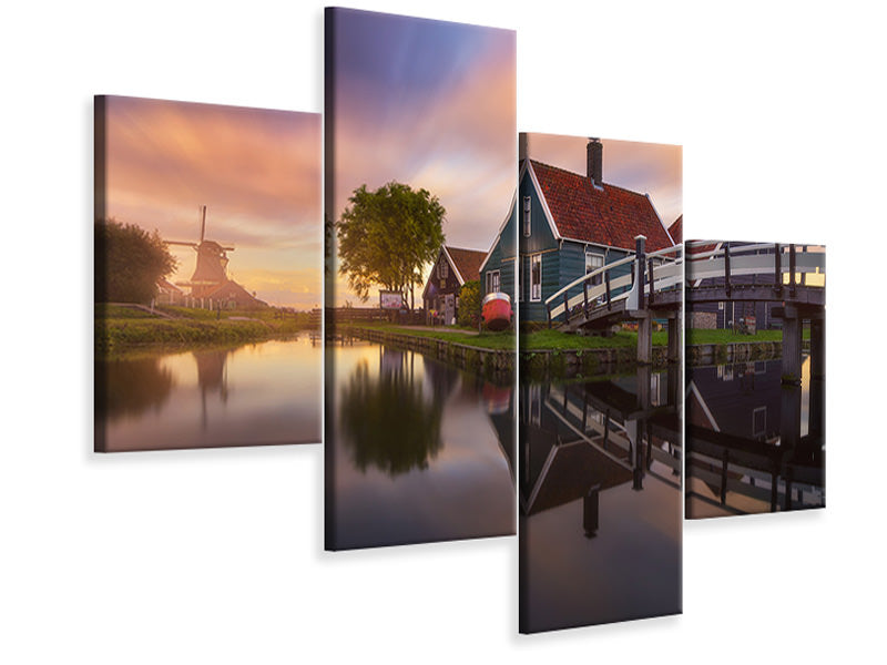 modern-4-piece-canvas-print-zaanse-schans