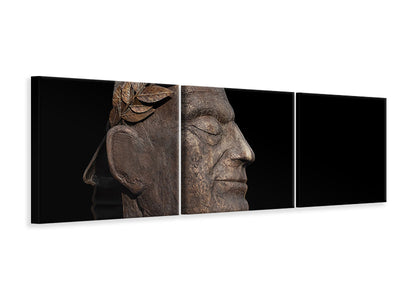 panoramic-3-piece-canvas-print-antique-sculpture