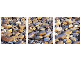 panoramic-3-piece-canvas-print-beach-stones-ii