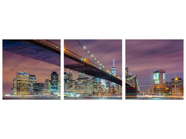 panoramic-3-piece-canvas-print-brooklyn-bridge-at-night-ii