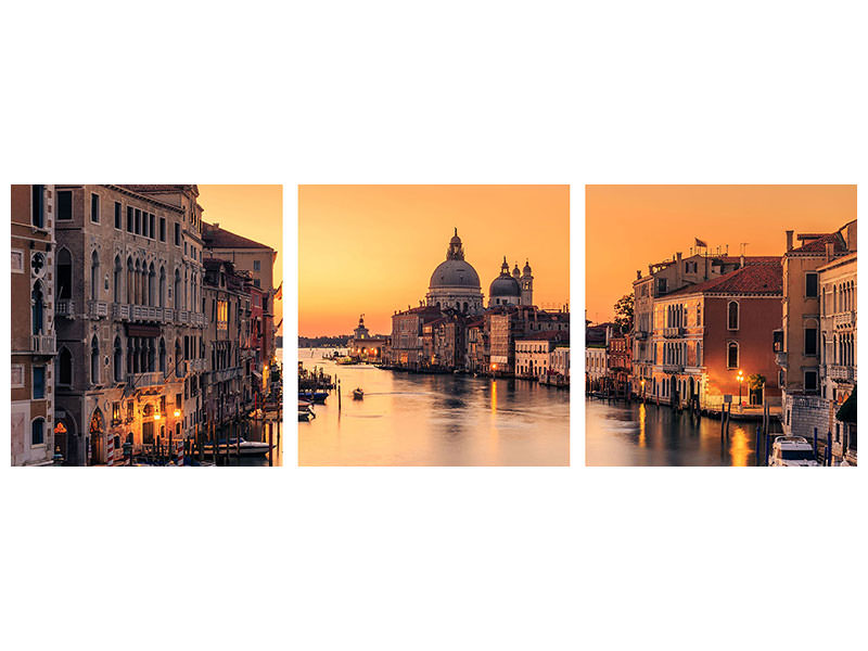 panoramic-3-piece-canvas-print-dawn-on-venice