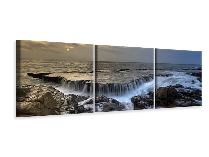 panoramic-3-piece-canvas-print-evening-mood-at-the-sea