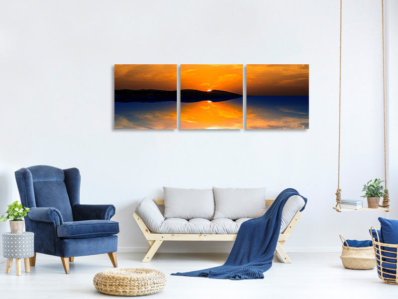 panoramic-3-piece-canvas-print-fantastic-evening-mood