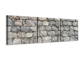 panoramic-3-piece-canvas-print-gray-stone-wall