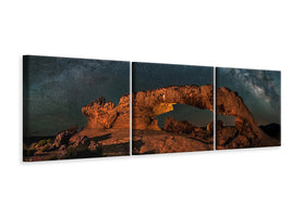 panoramic-3-piece-canvas-print-milky-way-over-the-sunset-arch