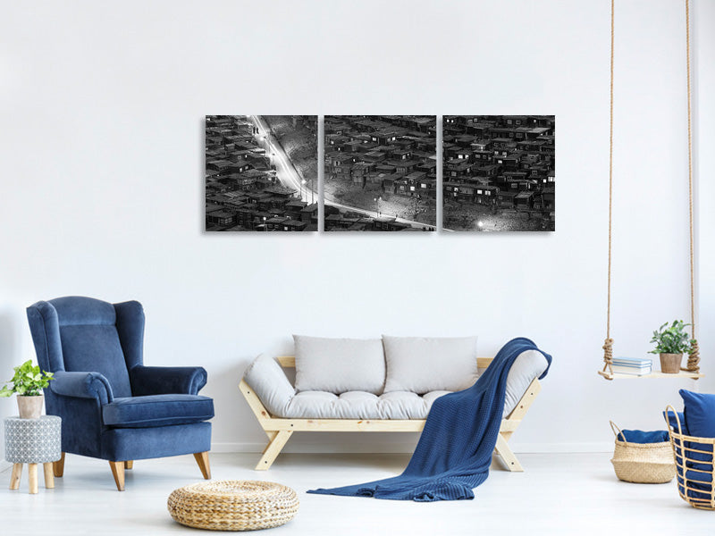 panoramic-3-piece-canvas-print-night-walk