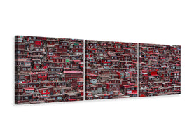 panoramic-3-piece-canvas-print-red-houses