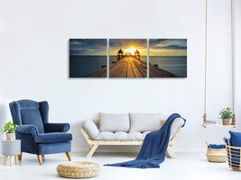 panoramic-3-piece-canvas-print-sunset-at-the-wooden-bridge