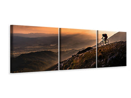 panoramic-3-piece-canvas-print-sunset-ride