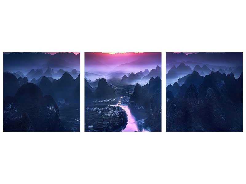 panoramic-3-piece-canvas-print-the-earth-awakening