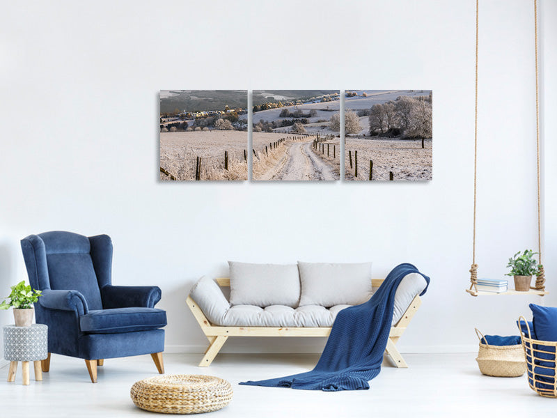 panoramic-3-piece-canvas-print-winter-wonderland