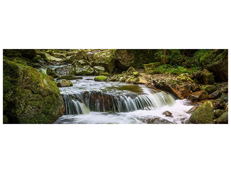 panoramic-canvas-print-relaxation-at-the-waterfall-ii