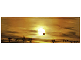 panoramic-canvas-print-sunset-with-hot-air-balloon