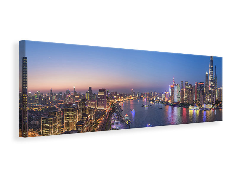 panoramic-canvas-print-the-blue-hour-in-shanghai